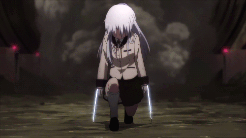 Anime Girl with White Hair, Grey Hair, Silver Hair: Angel Beats: Kanade Tachibana
