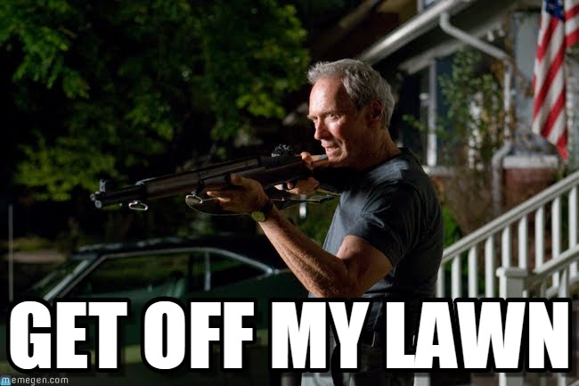 девушка американский на автобус. Get off my lawn. Get off my lawn. Get off her. Get off.