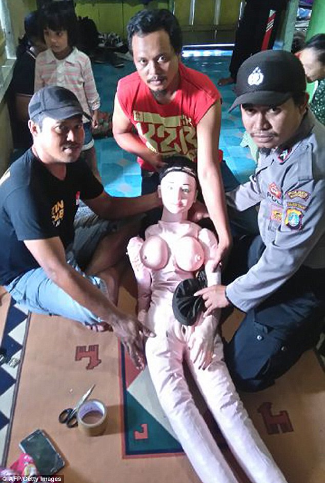 Indonesian villagers find inflatable sex doll worships it