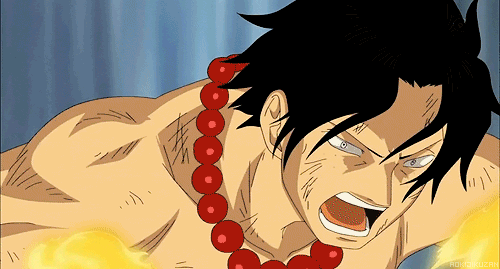 Anime Fire User Portgas D Ace GIF from One Piece