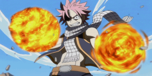 Anime Fire Users Natsu Dragneel GIF from Fairy Tail