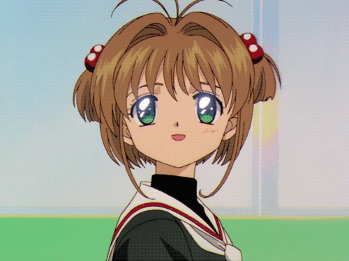 Sakura Kinomoto from Card Captor Sakura has a cute anime smile!