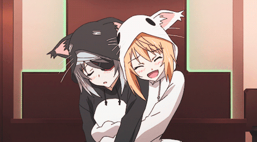 Laura and Charlotte from IS: Infinite Stratos are cute anime cat girl and nekomimi characters!