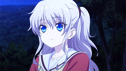 Anime Girl with White Hair, Grey Hair, Silver Hair Nao Tomori from Charlotte