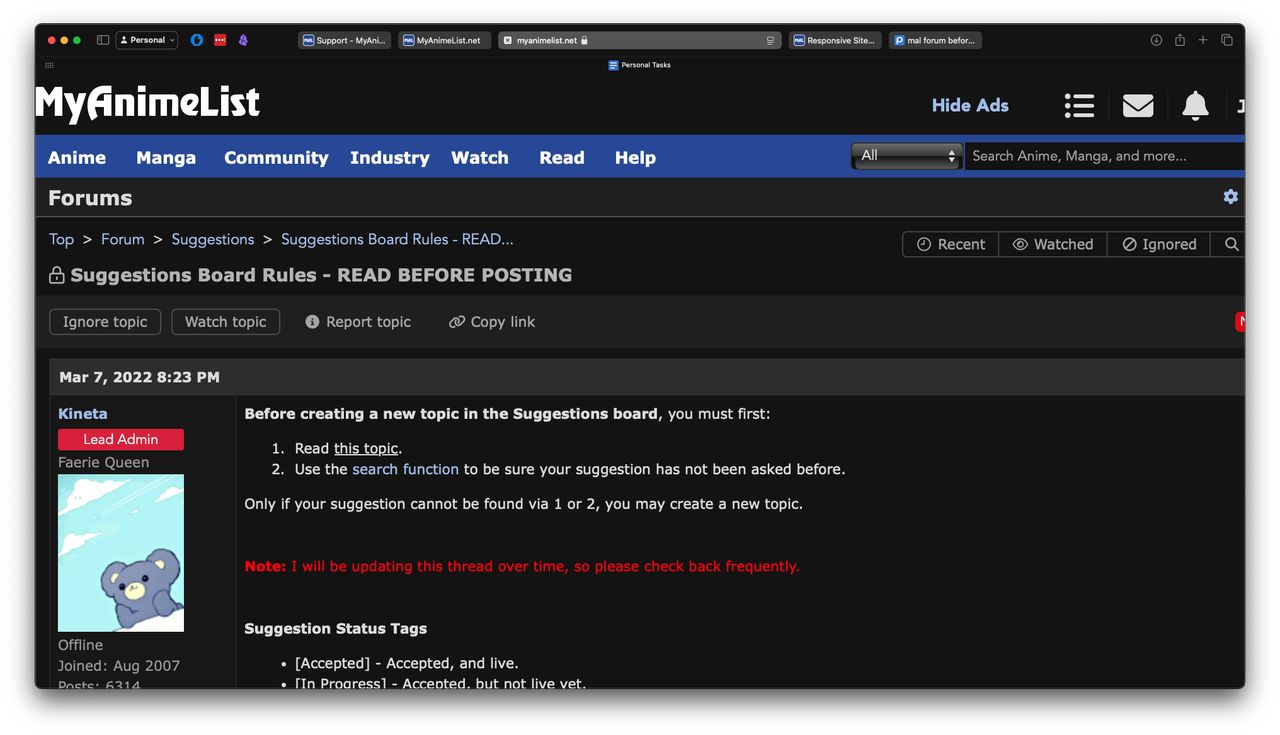 Adapt the website when zooming - Forums - MyAnimeList.net