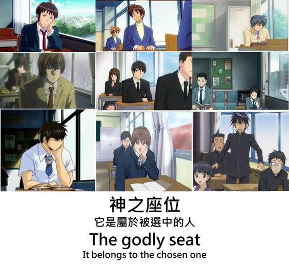 tropes - Why are the protagonists generally seated by the window? - Anime &  Manga Stack Exchange