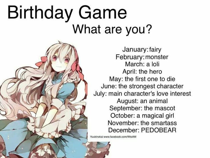 What Anime Character Are You Based On Your Birthday