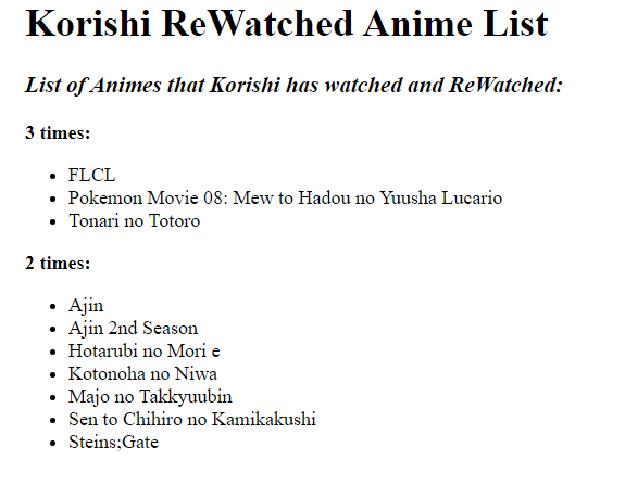 A quick way to list your rewatched anime on MyAnimeList. And also reread  mangas. - Forums 