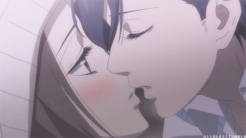 anime kiss bite