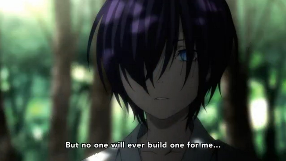 Yato into the opening of Noragami Aragoto. His look.omg