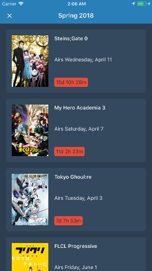 App Anime Reminder For Ios And Android Forums Myanimelist Net