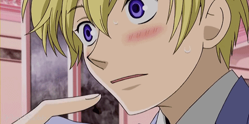 anime guy blushing