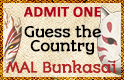 Guess the Country ticket  (Admit one)