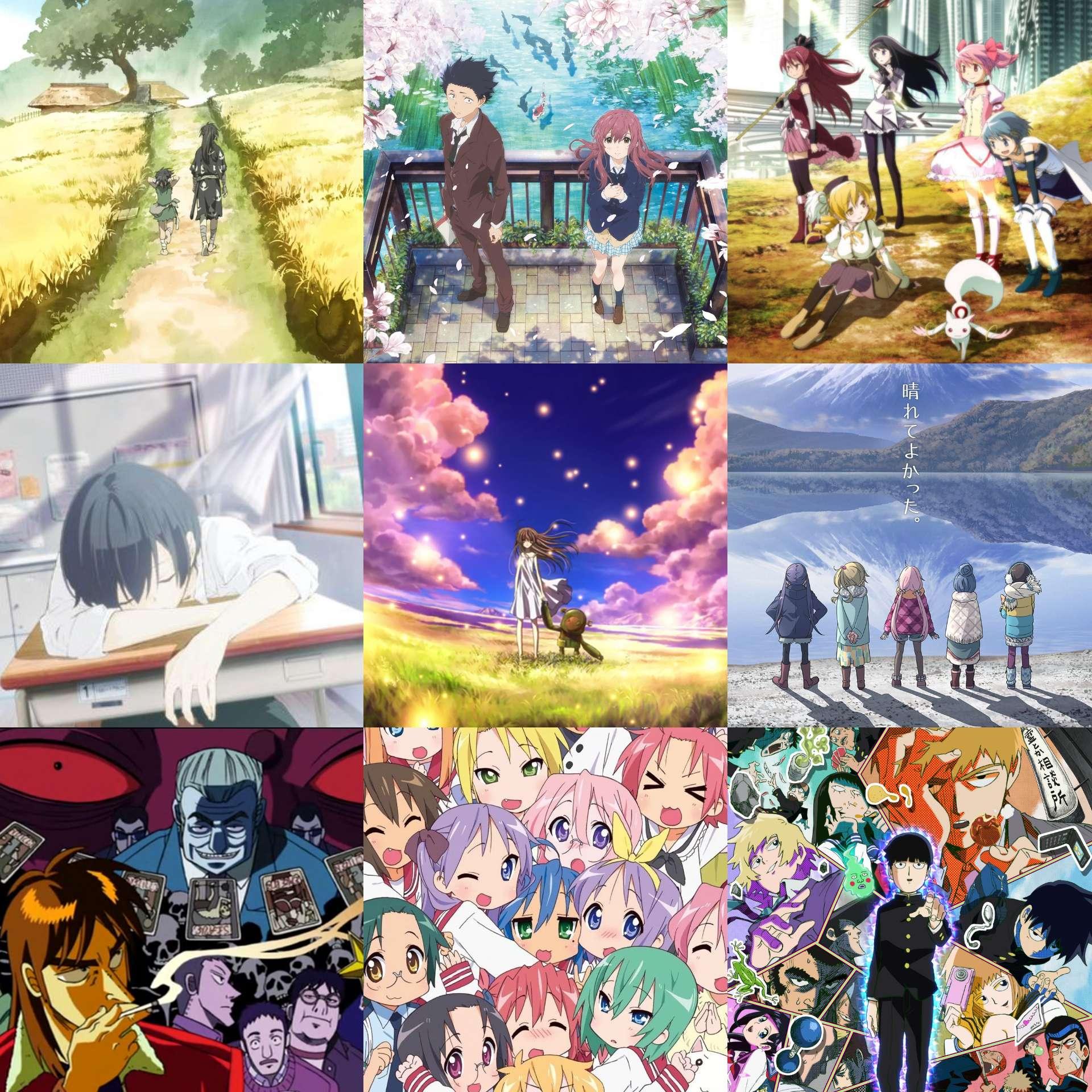 My kinda 3x3 (names in comments) : r/MyAnimeList